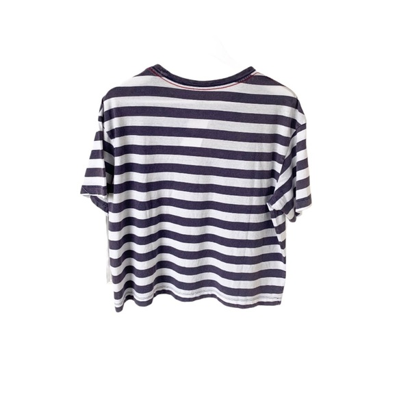 🌸New🌸 Calvin Klein Jeans Striped Crop Tee S NWT - Picture 2 of 7